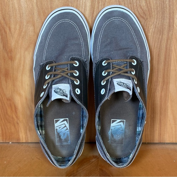 Mens 9.5 Vans Off The Wall Brigata Sneakers Grey Black SEF1111 - Picture 5 of 8